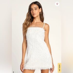 White bodycon mini dress